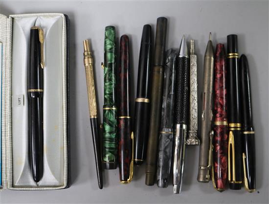 A collection of fountain pens